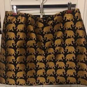 Jcrew Gold Elephant skirt